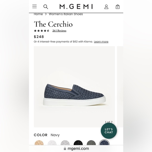 M. Gemi Cerchio Navy Loafers Size 40 NIB - Picture 9 of 11